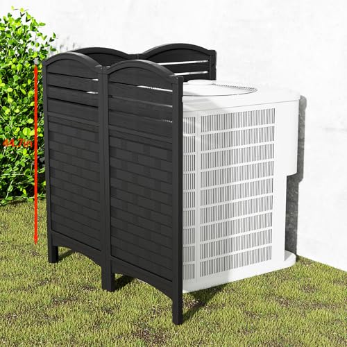 4 Panels Resin Privacy Screen with Metal Stake B828