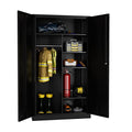 Metal Clothing Storage Locker with Shelves and Closet Rod, 72" F671767