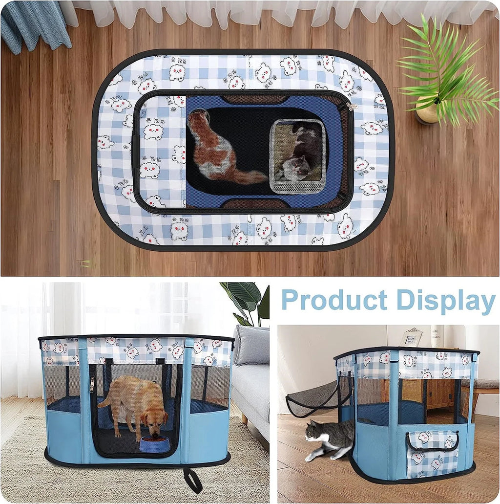 Portable Cat Cage Kennel D4194