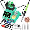 100W Digital Display Soldering Iron Station Kit with 2 Helping Hands G43453