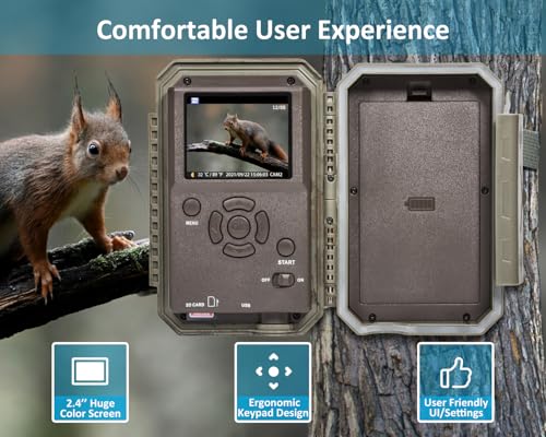 64MP 1296p Trail Camera with 100ft Night Vision T831