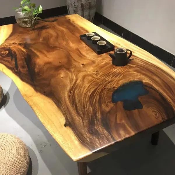 Live Edge Wooden Table (60 x 30 Inches, 16.5 Inches Tall) D35273