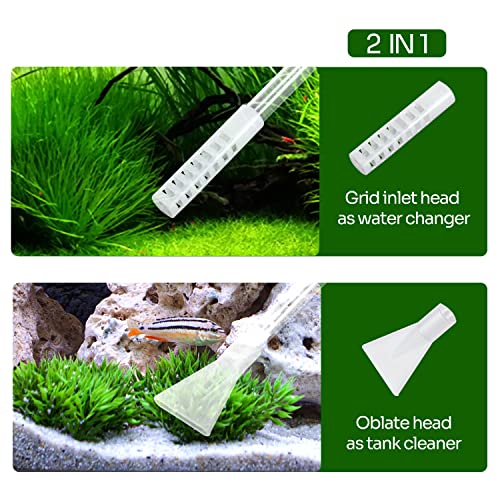15 Gallon Full Glass Reptile Terrarium with Siphon Gravel Cleaner Set I5215