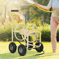 Tan Metal Hose Reel Cart Holds 300-Feet of 5/8-Inch Hose D92025