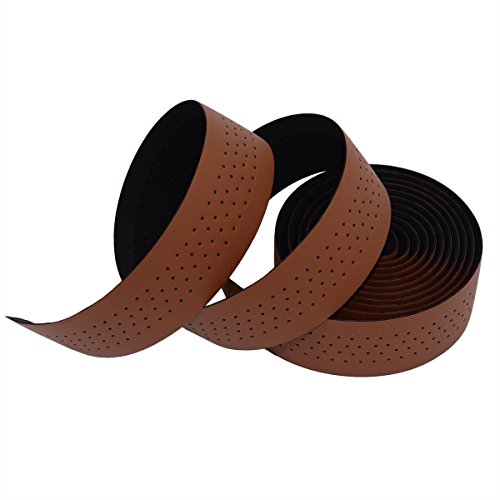 Luxury PU Leather Bar Tape with 2 Reflective Plug Z5549