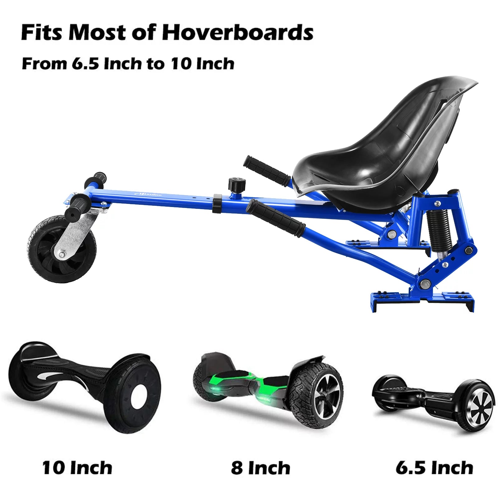 Blue Hoverboard Go Kart with Off-Road Tire and Shock Absorber T50166