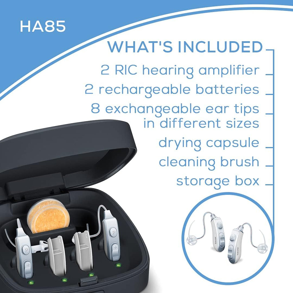 Grey Digital Discrete Hearing Amplifier, 8 Attachments Y730