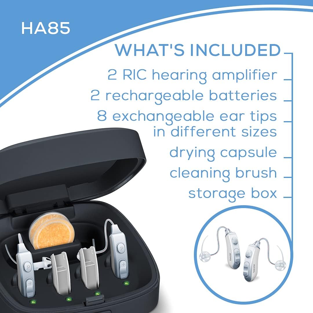 Grey Digital Discrete Hearing Amplifier, 8 Attachments Y730