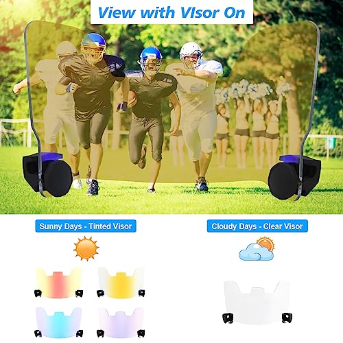 Football Helmet Visor with Visor Clips H199