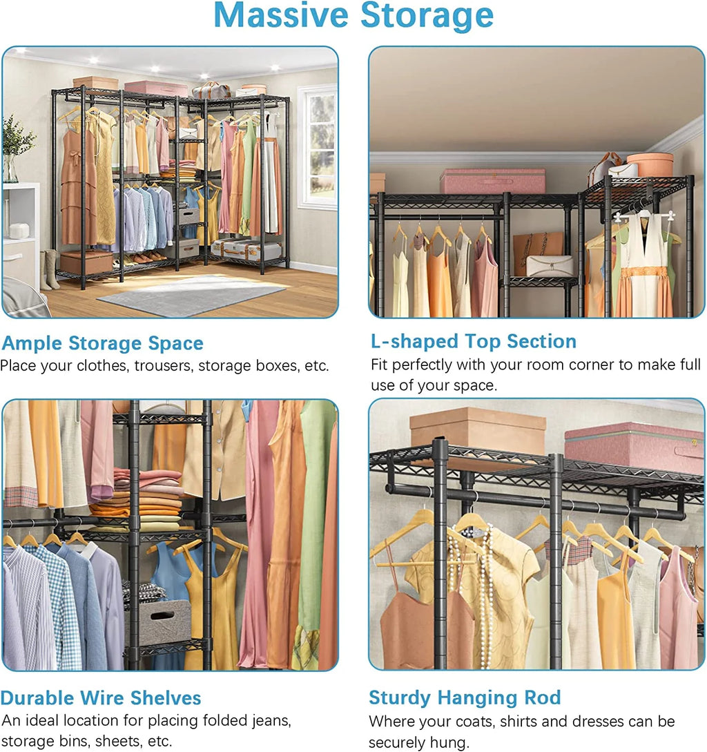 Black Freestanding Metal Clothes Rack E651