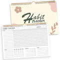 12 Months Undated Daily Goal and Habit Tracker Journal Planner with Spiral Binding, 11.7"x8.5" O1283