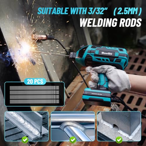 Handheld Welding Machine, 110V 120A Portable ARC Welder with Auto Darkening Welding Goggles and Welding Chipping Hammer O9743
