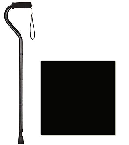 Folding Walking Cane with Soft Grip Handle and Carry Strap, Black H875485