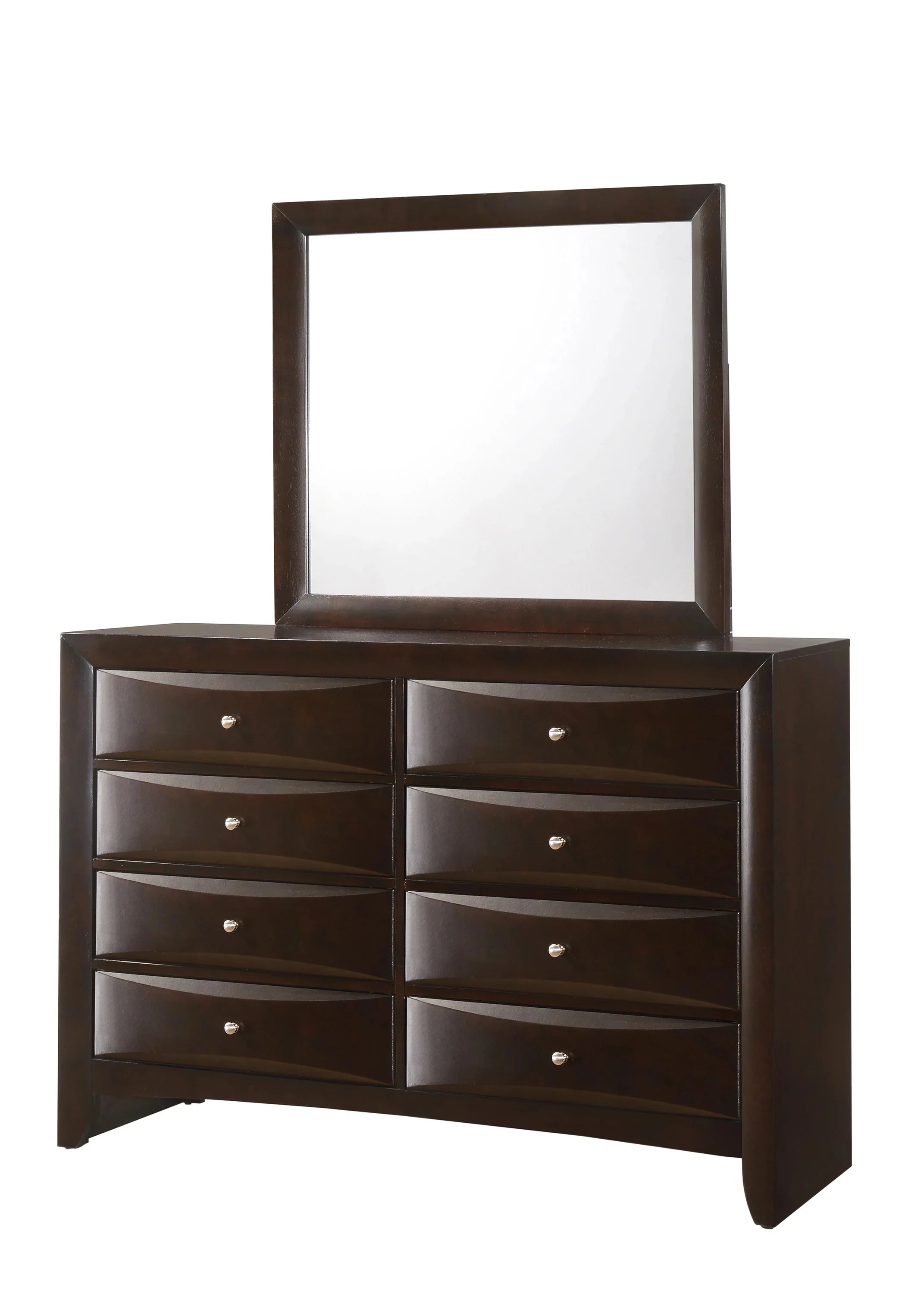 King Size 4pc Wooden Bed Set with Storage Drawers R837677