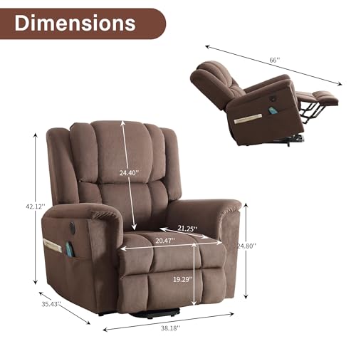Power Lift Recliner Chair with Heat and Massage X567