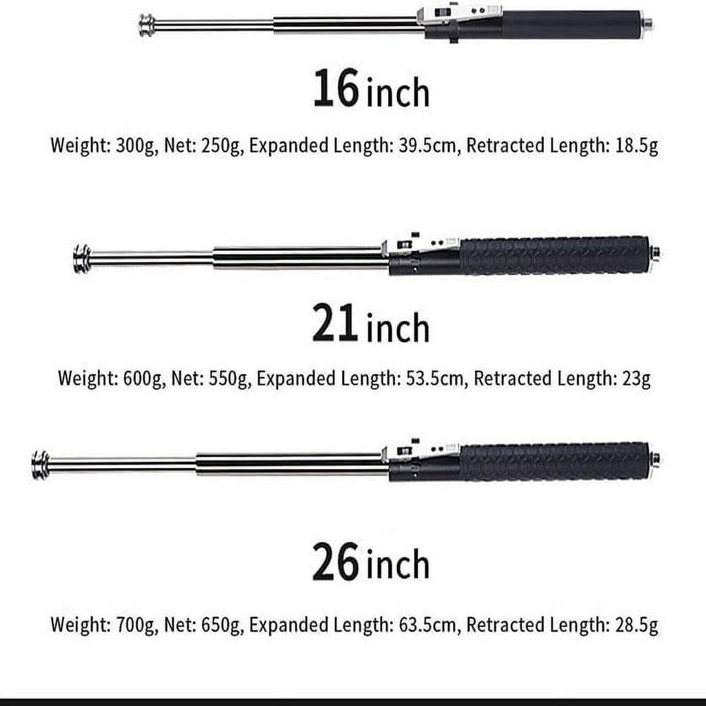 Enhanced Automatic Retractable Hiking Stick 3 Sections Trekking Poles with Sleeves and Tail Ropes Non-Slip Q8584