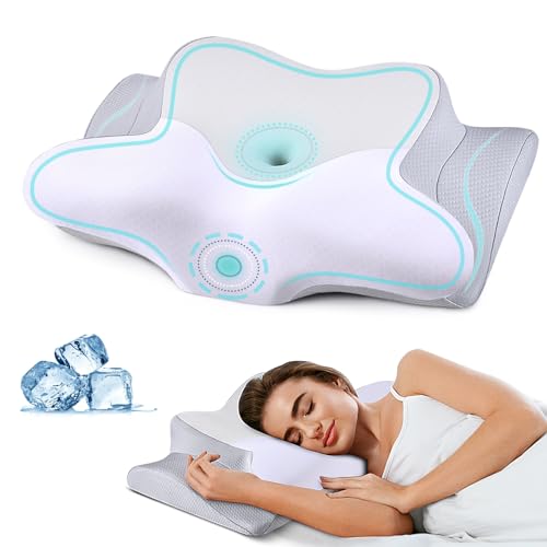 Cooling Contour Memory Foam Cervical Pillow with Pillowcase X3472