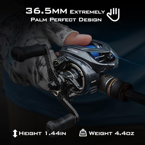 Magnesium Frame Baitcasting Fishing Reel, 4.4 Ounces, 8.4:1 Gear Ratio J91362