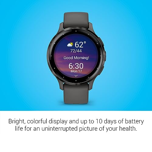 Slate Stainless Steel Bezel 1.2-Inch AMOLED Touchscreen Display Smart Watch with 41mm Pebble Gray Case and Silicone Band C3440