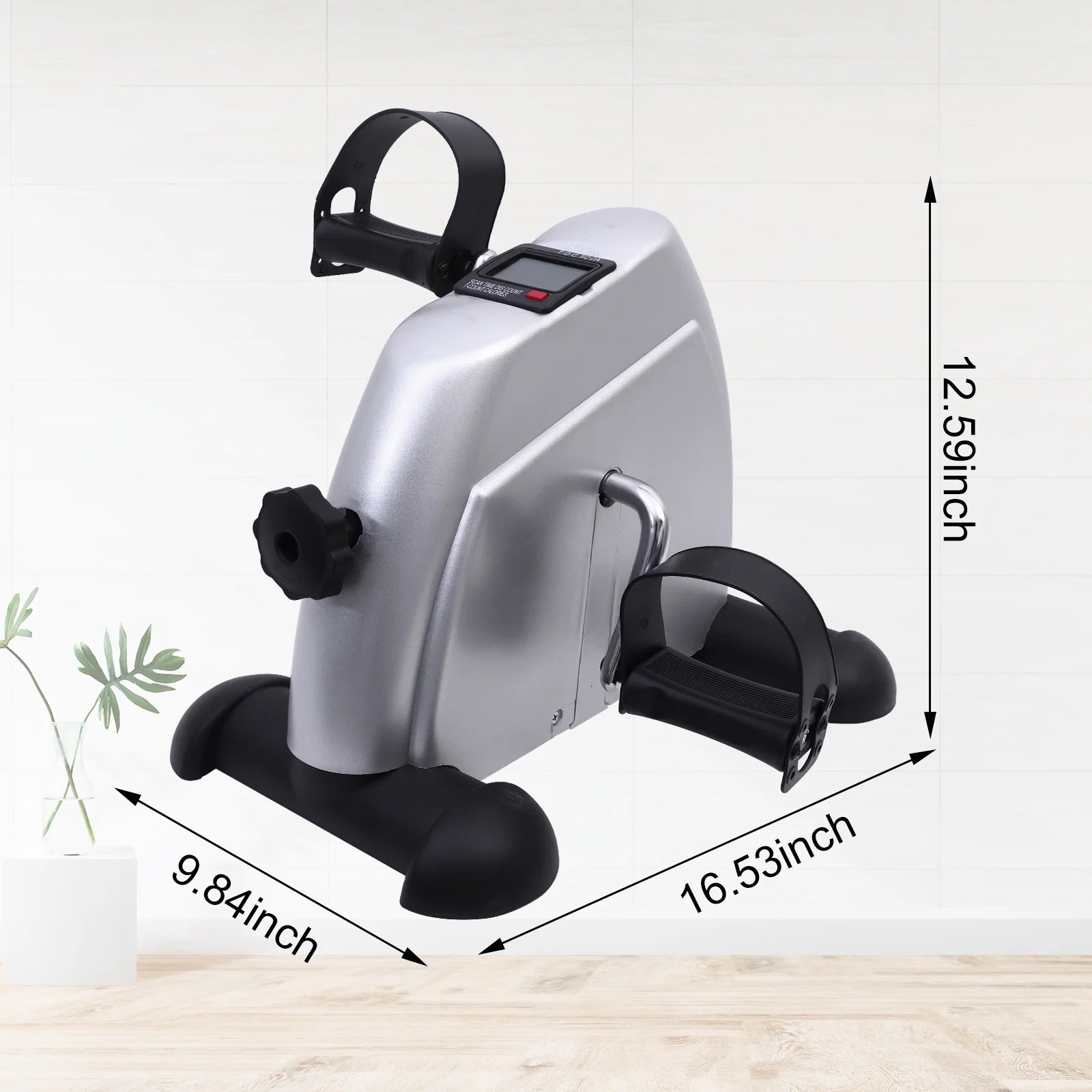 Under Desk Bike Pedal Exerciser Mini Exercise Bike with LCD Display C659602