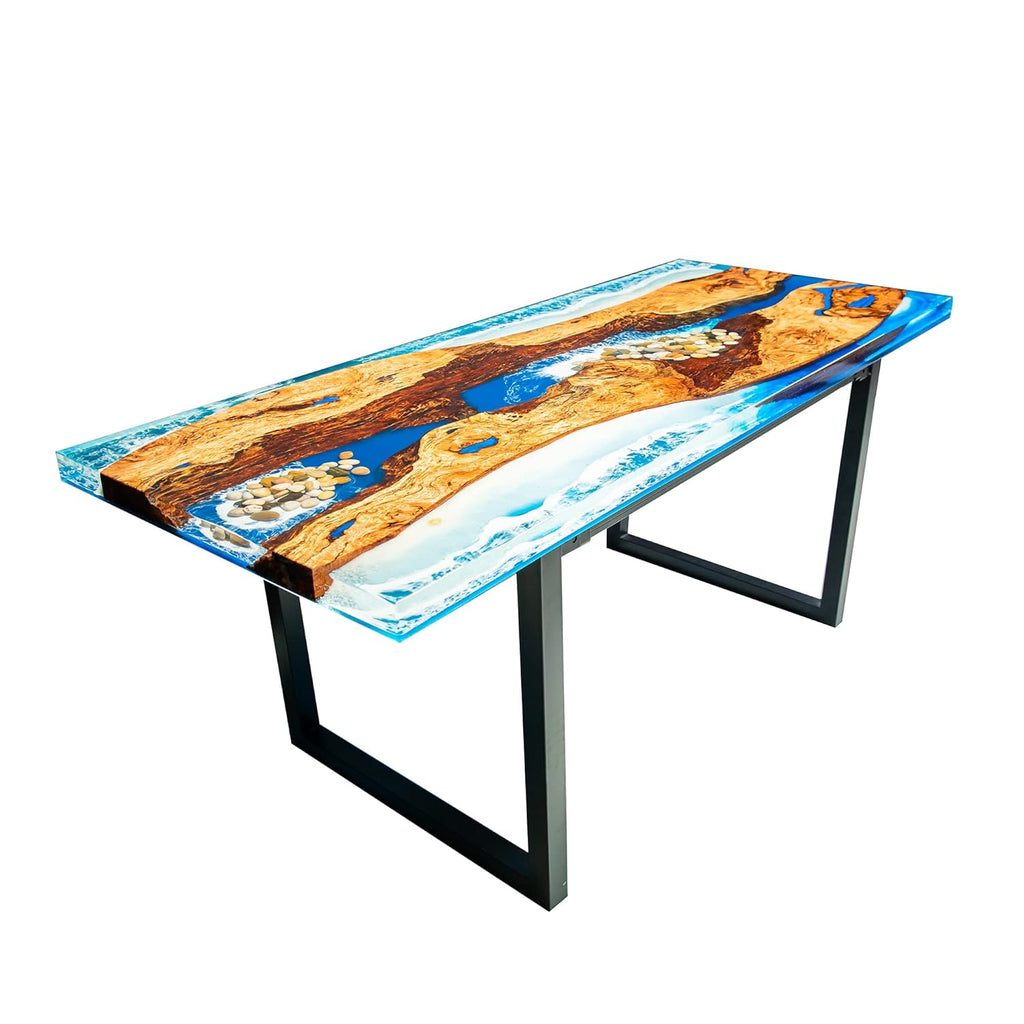Blue Resin Wood River Dining Table J18194