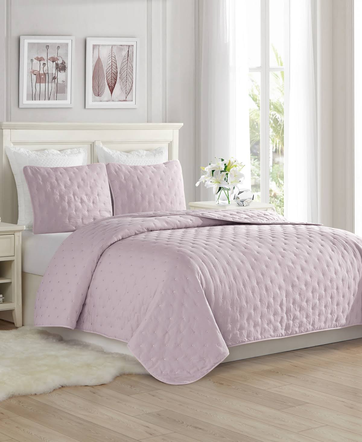 3PC Lightweight Quilt Bed Set - Mint - Full/Queen W58959
