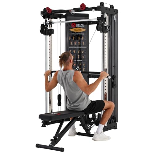 Folding Home Gym Smith Machine with Pulley System Squat Rack Weight Bar F485