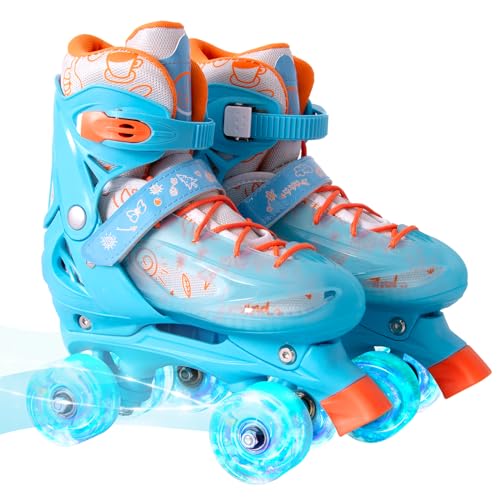 Adjustable Kids Roller Skates with 8 Light up Wheels K692262
