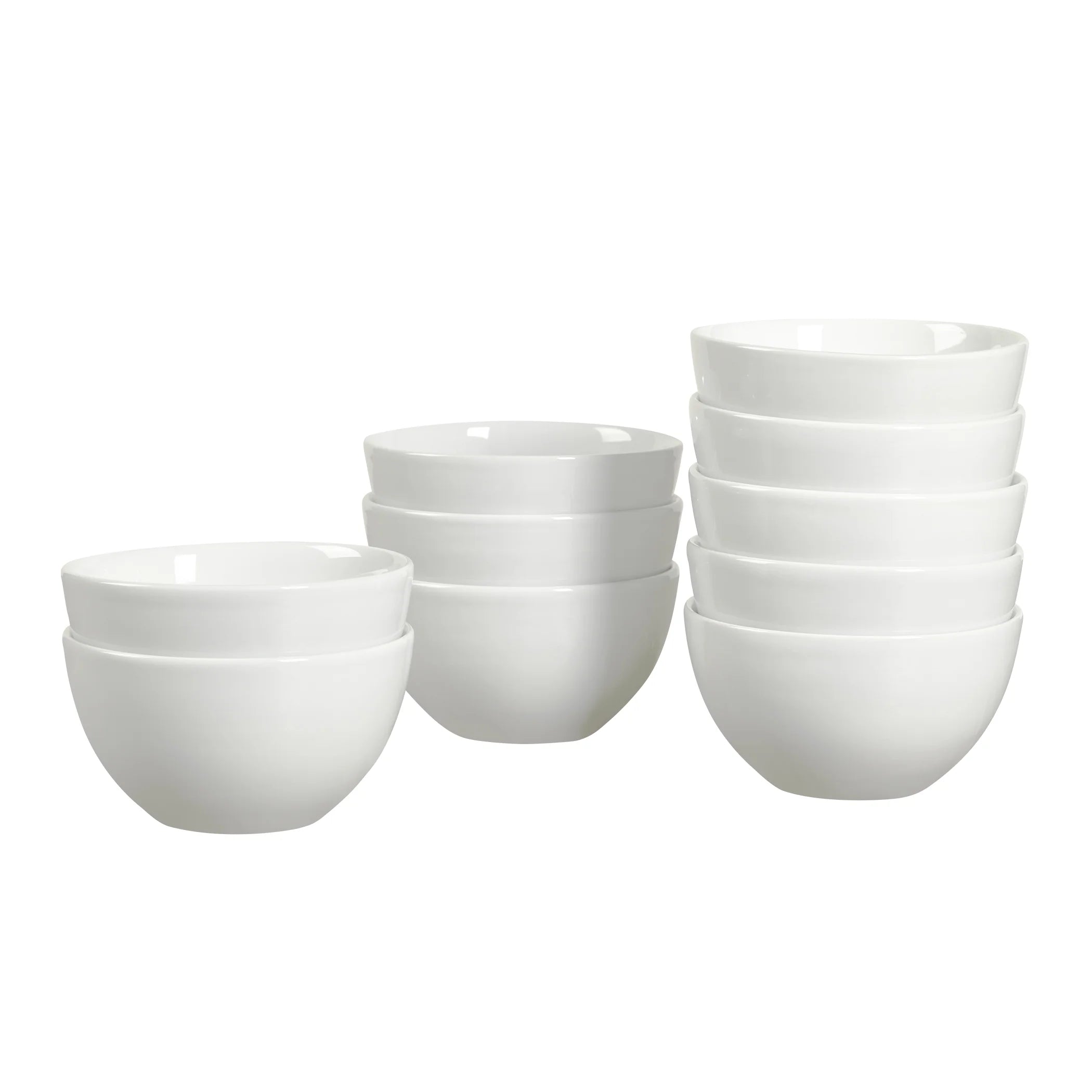 10 Pack White Ceramic 5.5" Cereal Bowls Set N93151