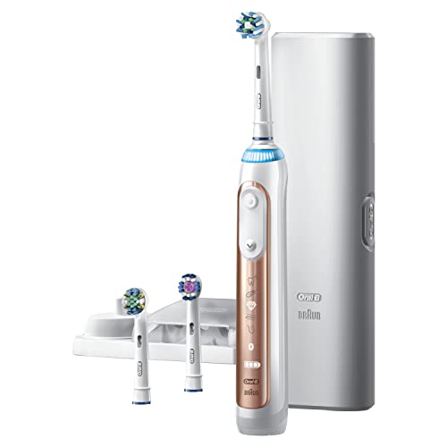 Rose Gold Electric Toothbrush with 4 Brush Heads and Travel Case C803
