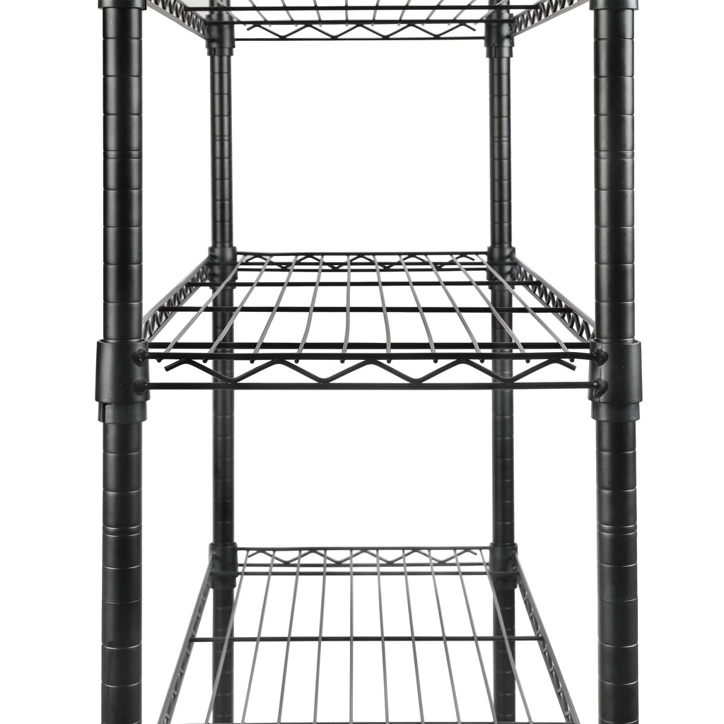 Black 4 Tier Wire Shelf Unit Q3118