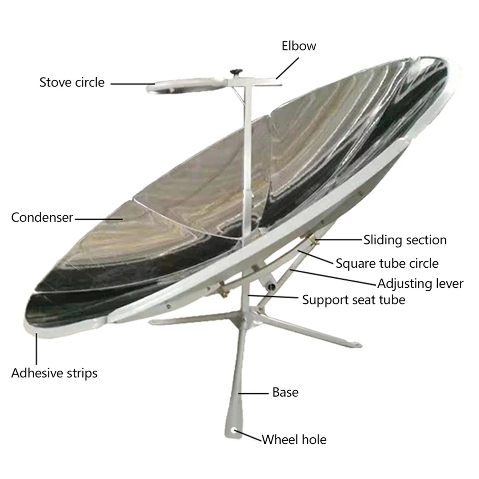 Solar Cooker Stove 150cm Diameter 1800W J914