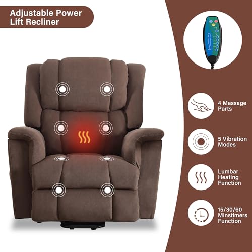 Power Lift Recliner Chair with Heat and Massage X567