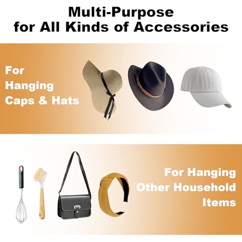 2Pcs Wall Hat Rack with Strong Adhesive A397