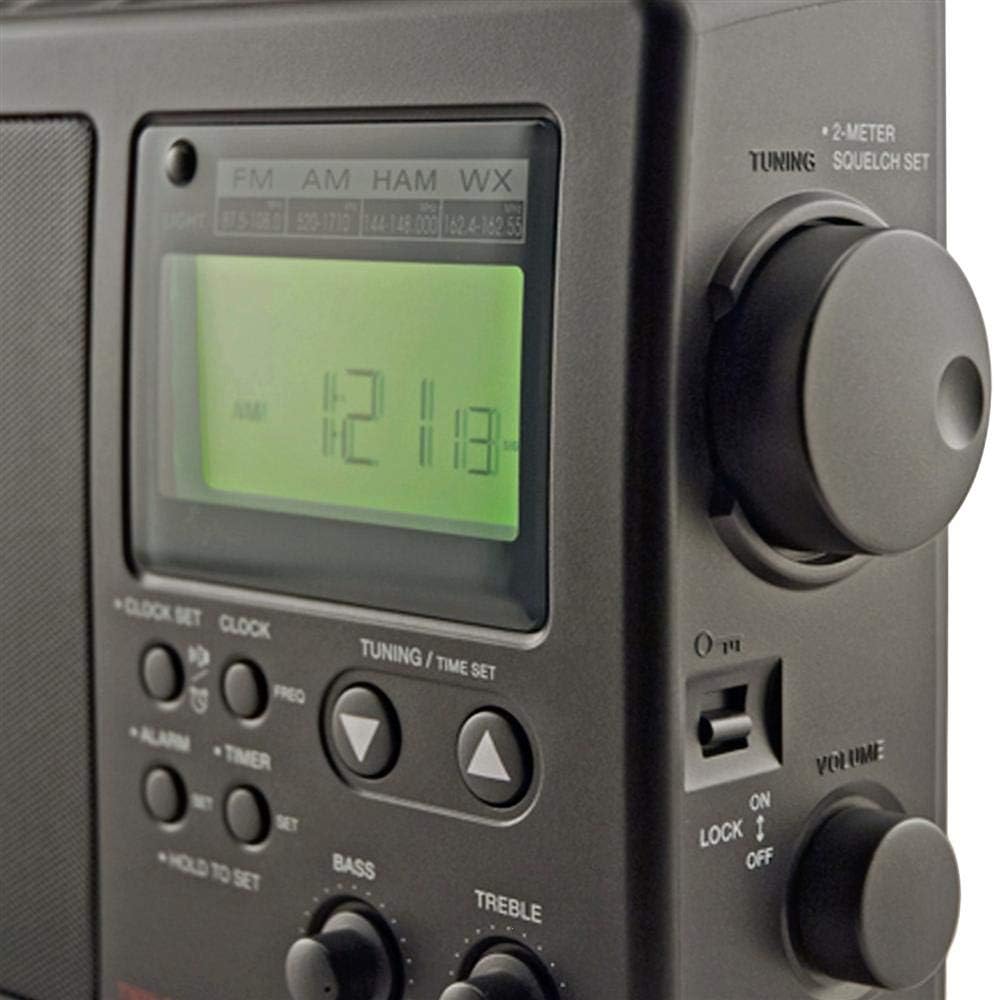 Black Portable AM FM Weather Radio T81196