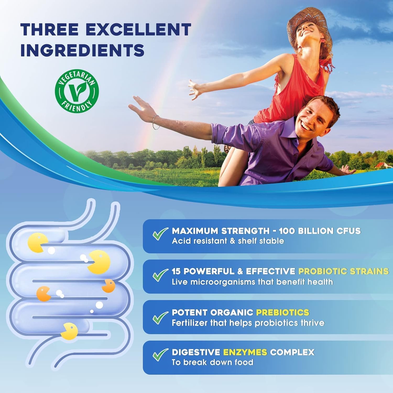100 Billion Plus Probiotics with Digestive Enzymes & Prebiotics Q83713
