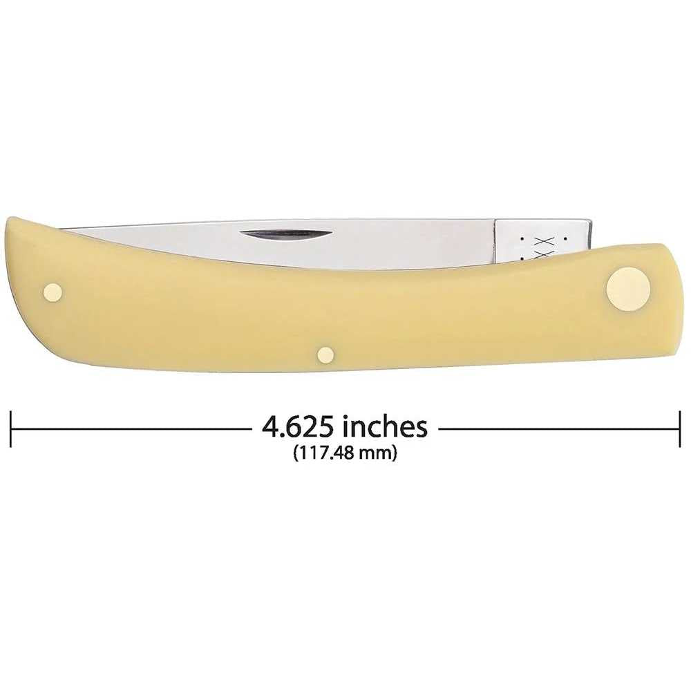 Yellow Delrin Handle CV Steel Pocket Knife I7170