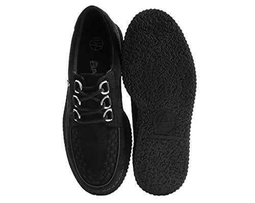 Black Faux Suede Creeper Shoes J8963