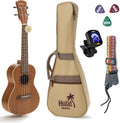 24 Inch Mahogany Concert Ukulele Bundle with Padded Gig Bag G898