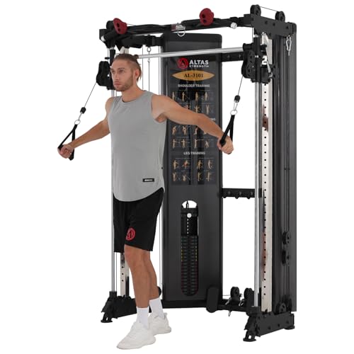 Folding Home Gym Smith Machine with Pulley System Squat Rack Weight Bar F485