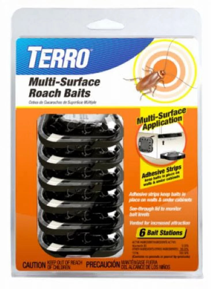 6-Pack Multi-Surface Roach Bait Stations U8413