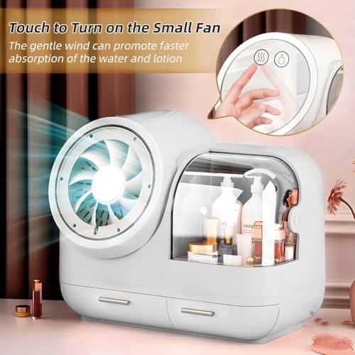 White 15" L×8.5"W×12"H Desktop Makeup Box with Drawers L485722