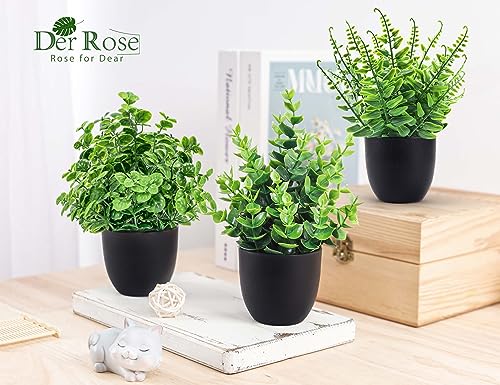 4 Packs Artificial Plants in Black Pot K1783