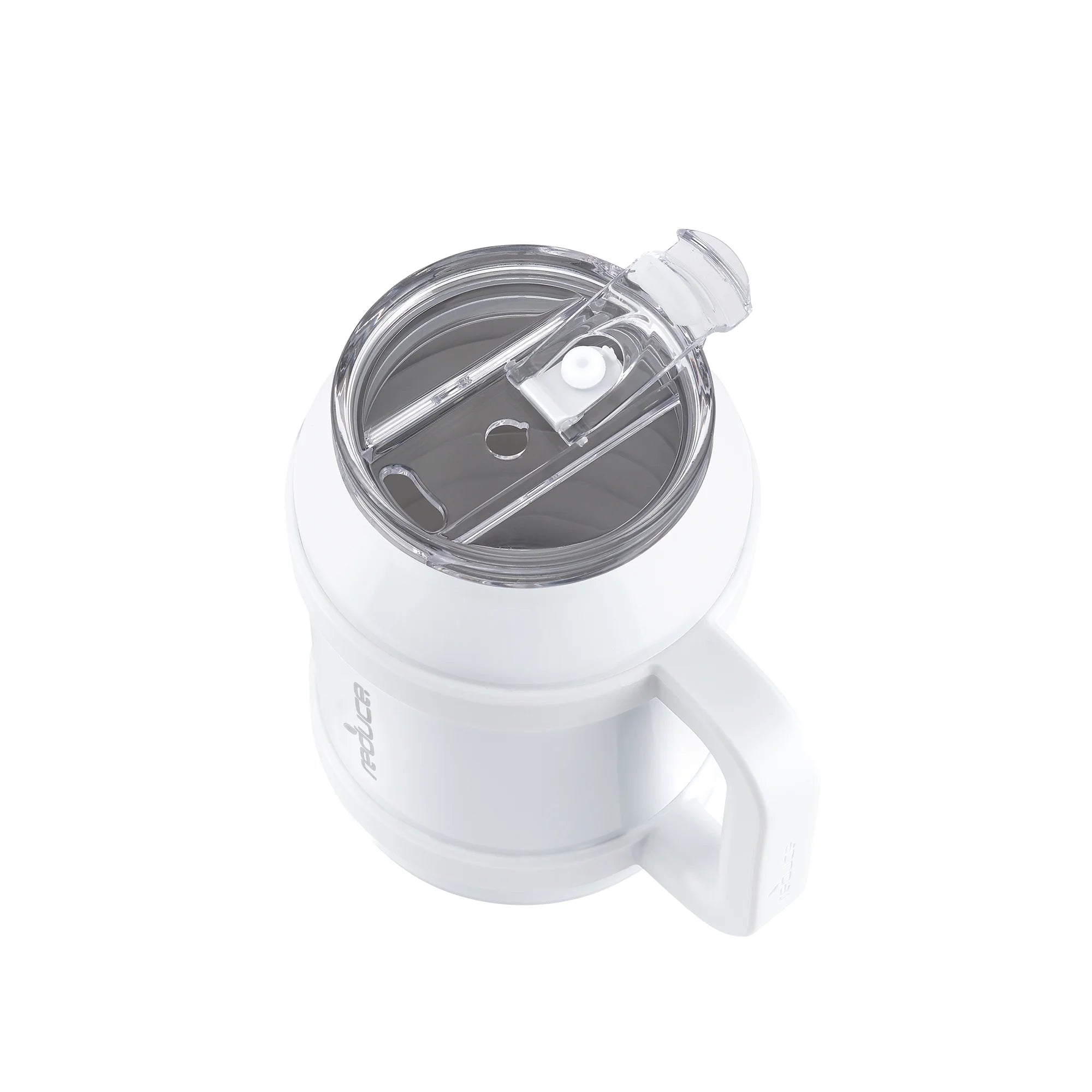 White 50 fl oz Vacuum Insulated Stainless Steel Mug with Lid and Straw I67009