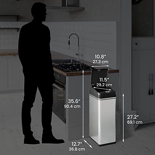 Stainless Steel 16 Gallon Touchless Sensor Trash Can K63750