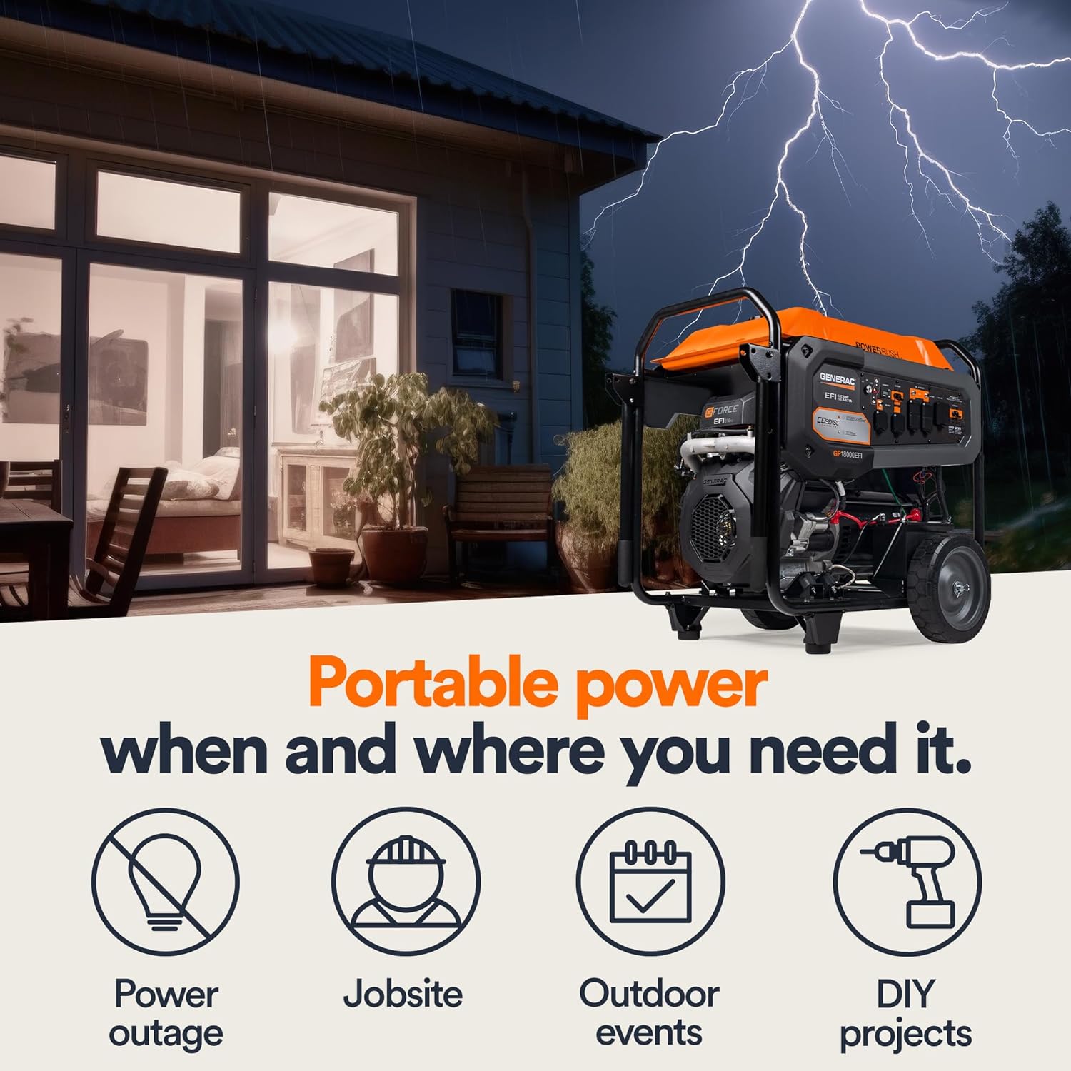 18,000-Watt Gas-Powered Portable Generator P956240