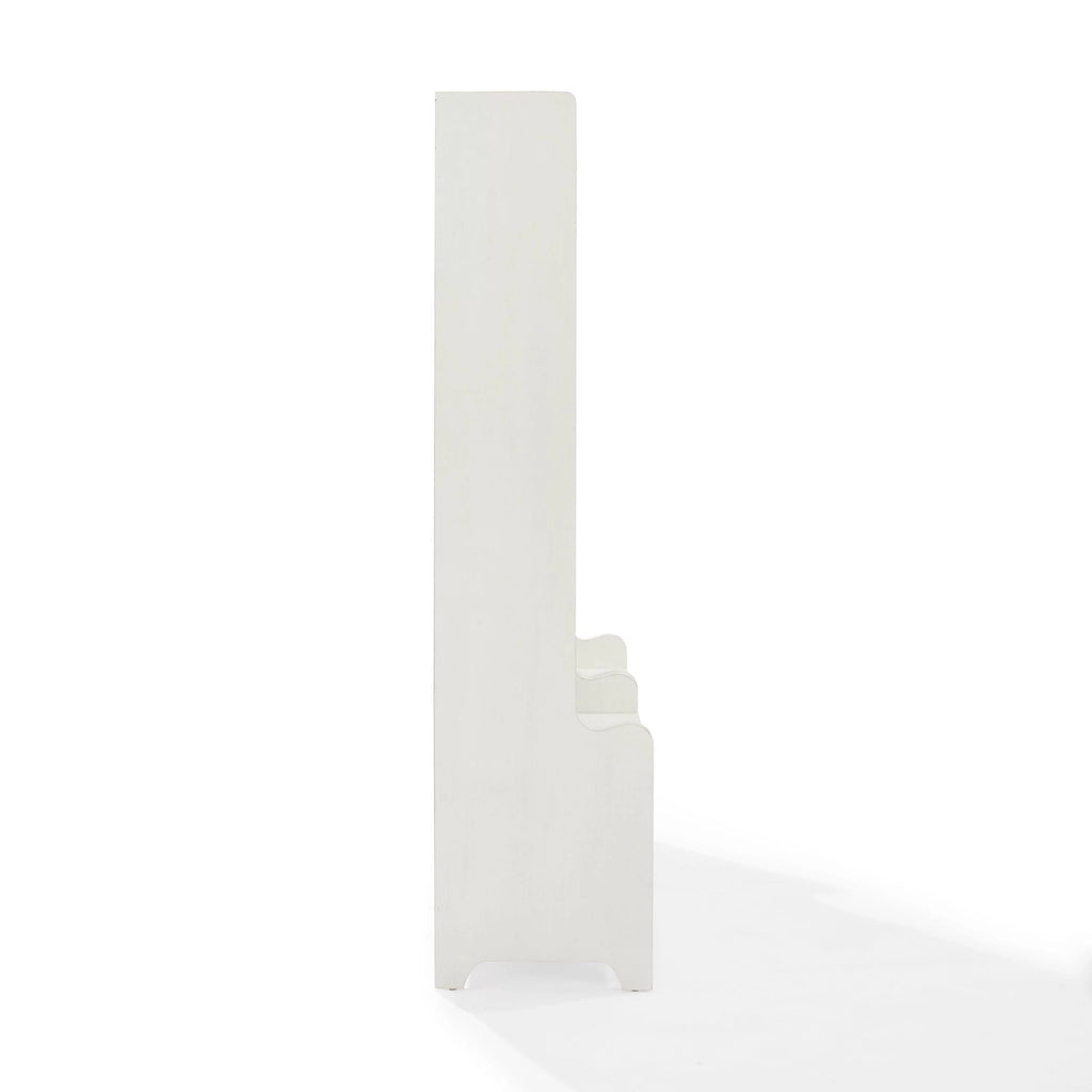 Distressed White Wood Hall Tree (Set of 2) A489