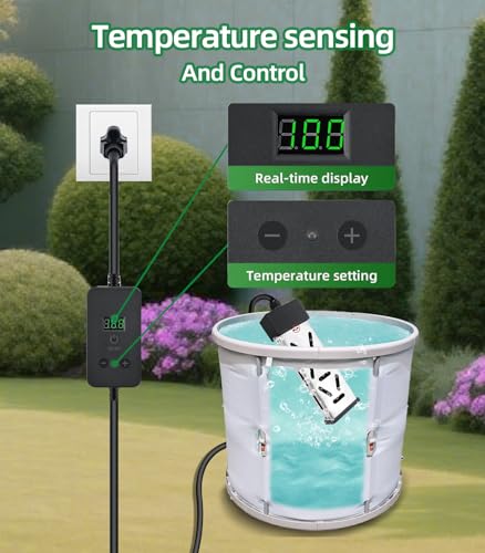 1800W Portable Immersion Water Heater with Adjustable Thermostat H66407