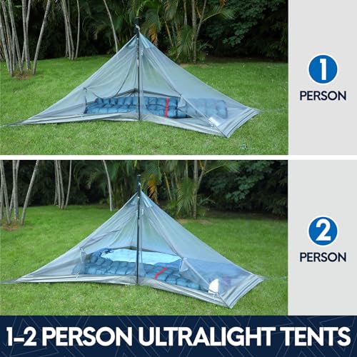 Ultralight 1 Person Backpacking Tent 3 Season Waterproof Ripstop Double Layer K716