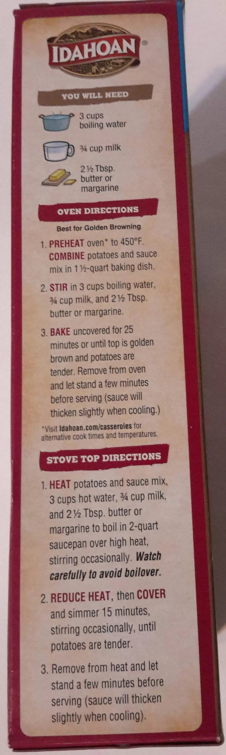 Au Gratin Casserole Family Size (Pack of 10) K12721